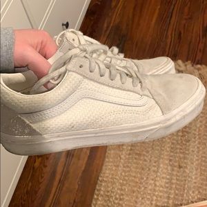 Old skool white vans